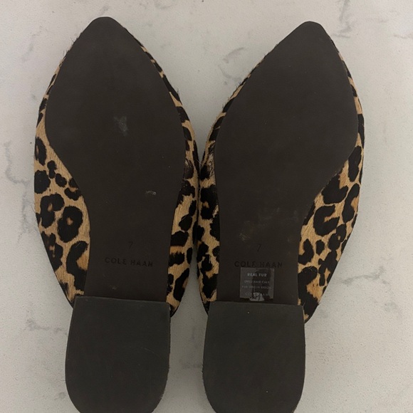 Cole Haan Women's Piper Calf Hair Leopard Mules - Picture 5 of 7